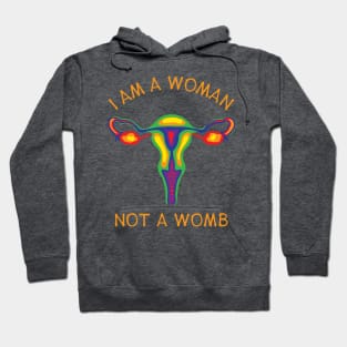 I Am A Woman Not A Womb - Rainbow Uterus Hoodie